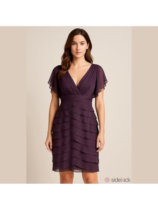 Adrianna Papell Dresses & Skirts - Adrianna Papell - Elegant Purple Layered Dress